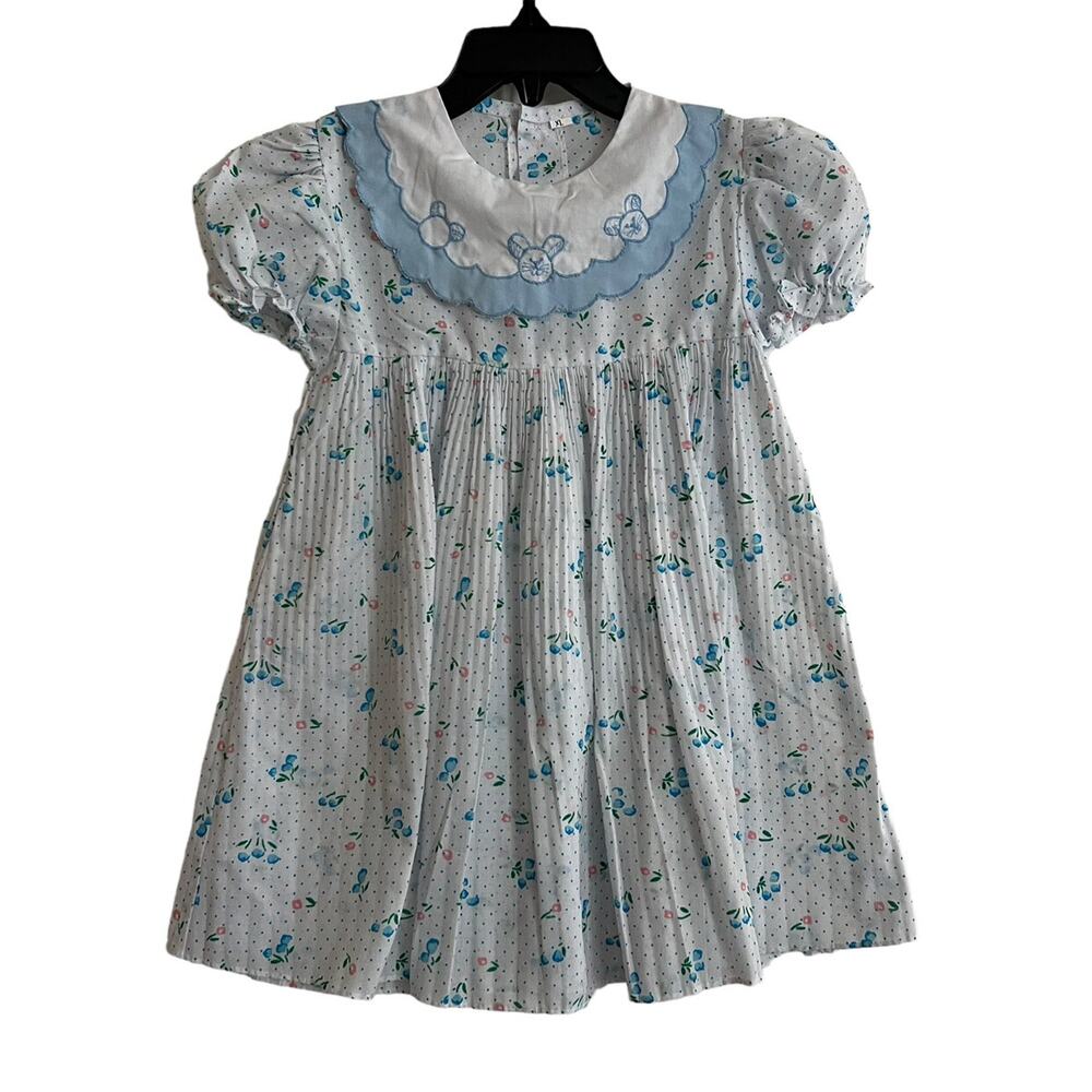 Vintage Blue Floral Dress